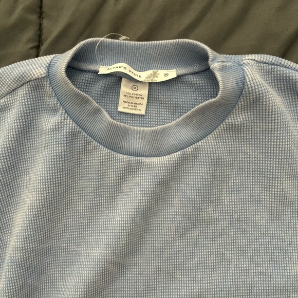 Altar’d State Blue Ruffle Top - Picture 2 of 3